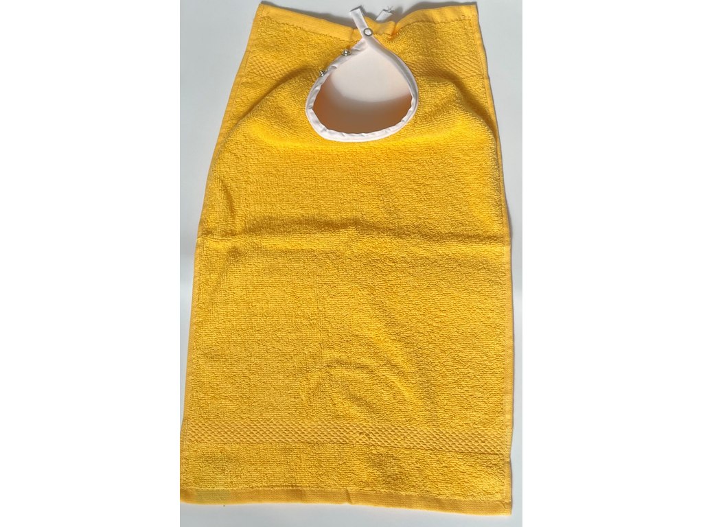 Hagesmæk frotté med tryklås GUL 30x50cm
