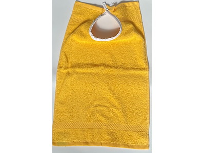 Hagesmæk frotté med tryklås GUL 30x50cm