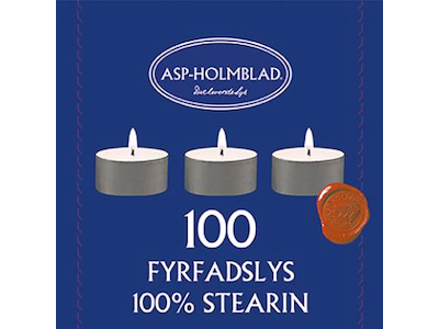 Fyrfadslys 6-timer, ren stearin, 100 stk.