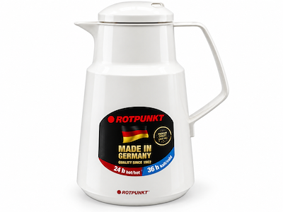 Termokande til kaffe og the 1 lt. høj HVID
