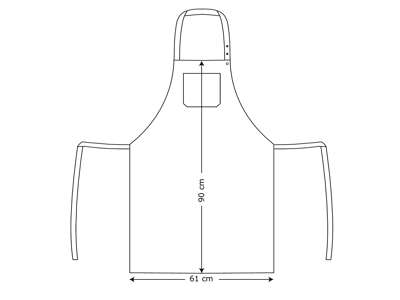 Stofforklæde med smæk, voksen, sort