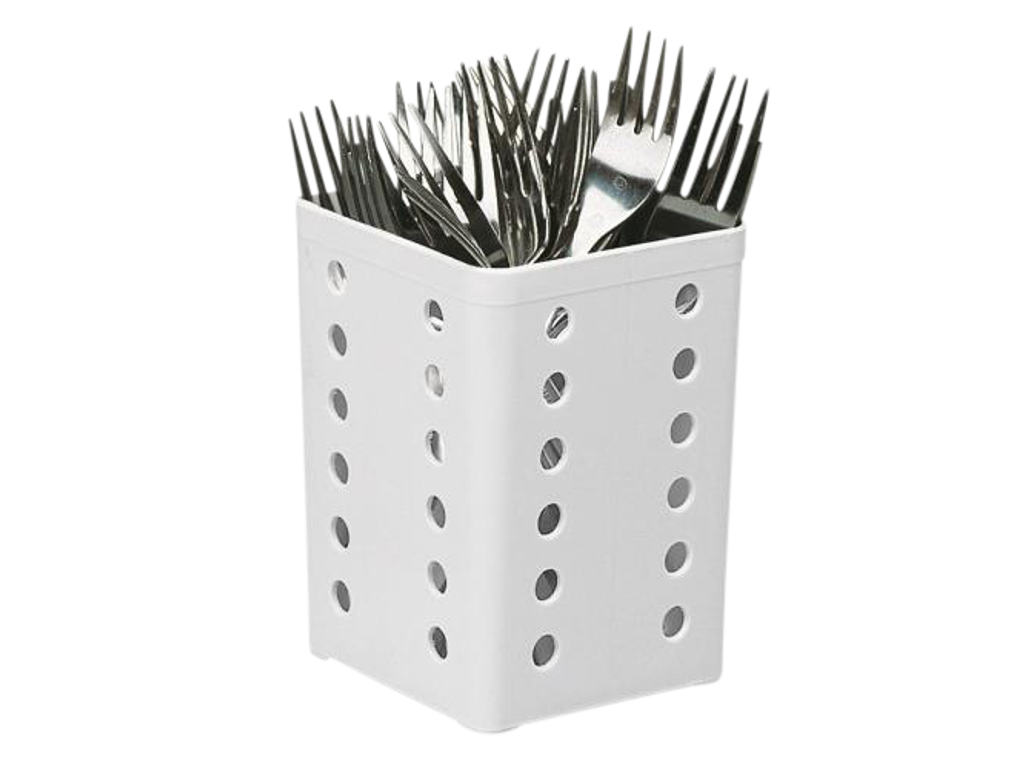 Firkantet bestik-kurv 11 x 11 x 14 cm