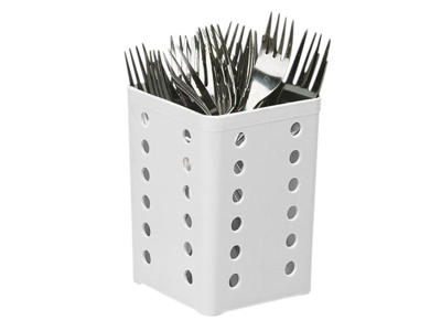 Firkantet bestik-kurv 11 x 11 x 14 cm