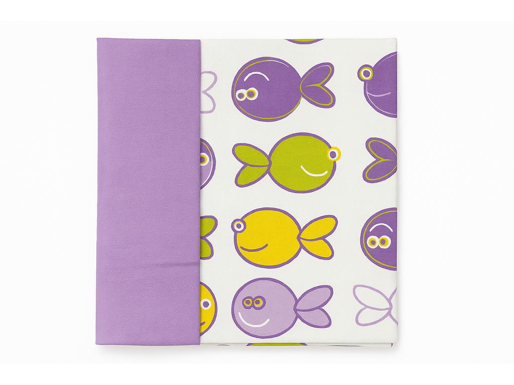 Sengesæt, baby 70x100cm Lilla fisk