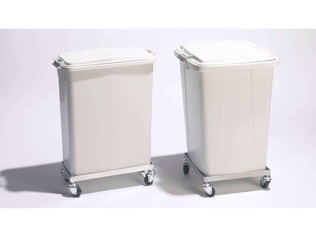 Melcontainer med vogn 60 liter / 25 kg