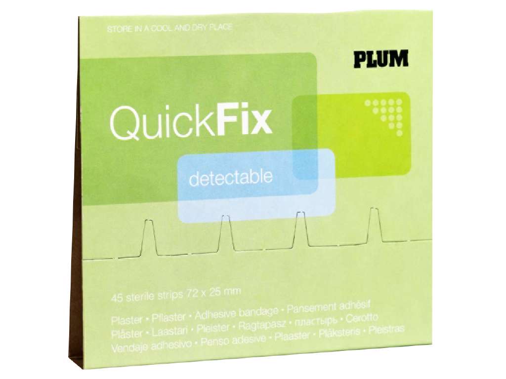 QuickFix hæfteplaster BLÅ á 6 x 45 stk.