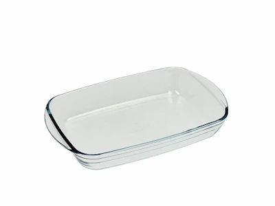 Gratinfad,glas firk. 32x20cm