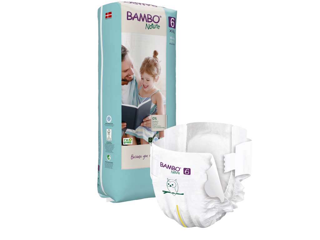 Børneble XL, størrelse 6 (16+ kg), 120 stk., Bambo Nature ECO bleer