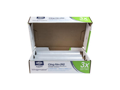 WrapMaster film PVC-fri 30 cm x 300 m á 3 ruller