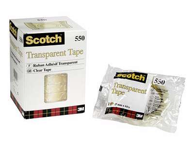 Tape Transparent 3M 19 mm 8 ruller á 33 m