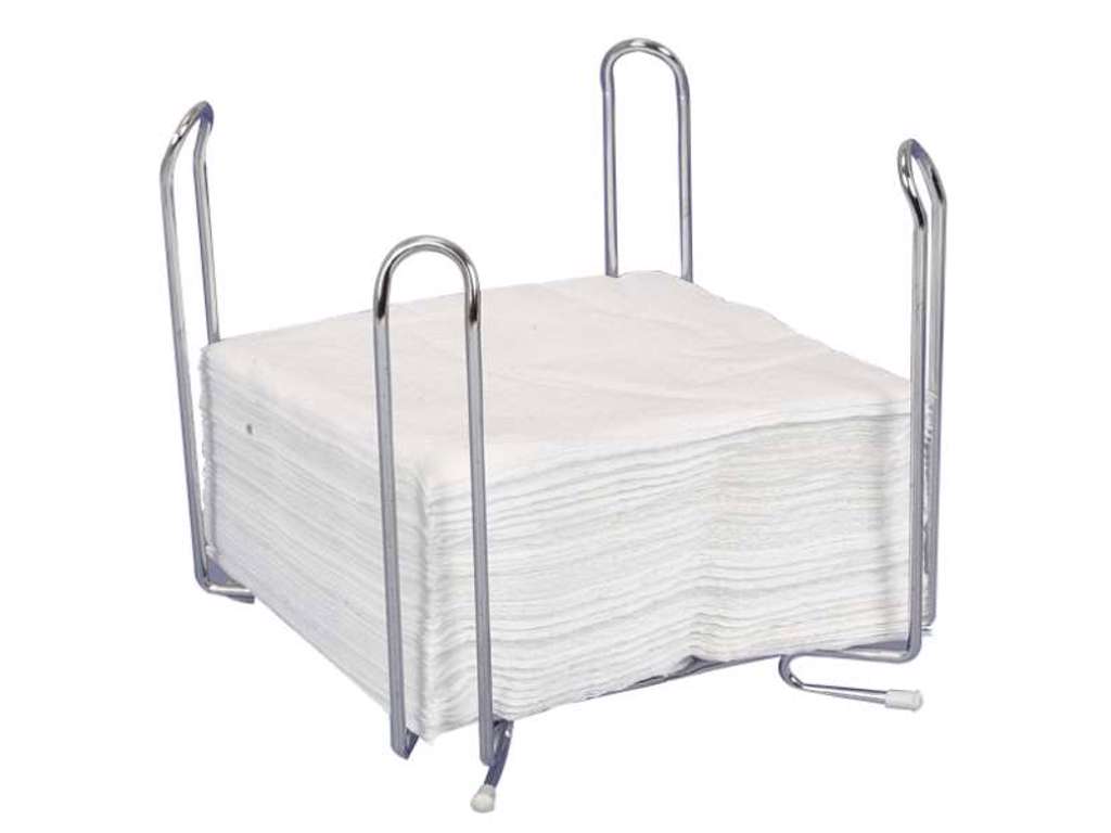 Servietholder, stål 18 x 18 cm stor