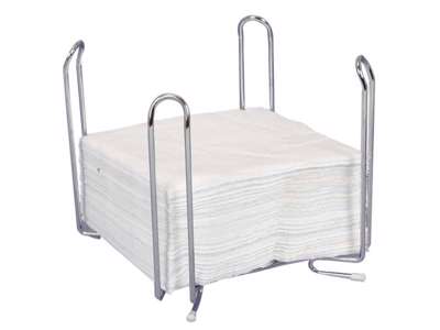 Servietholder, stål 18 x 18 cm stor