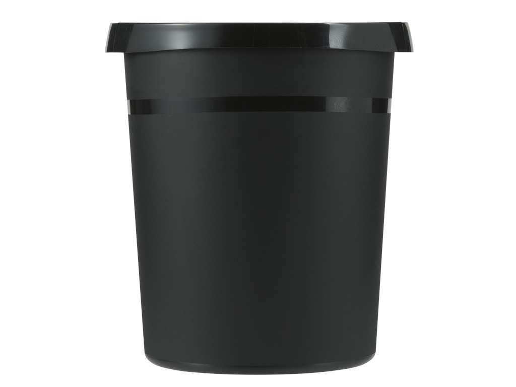 Papirkurv rund 18lt. sort plast