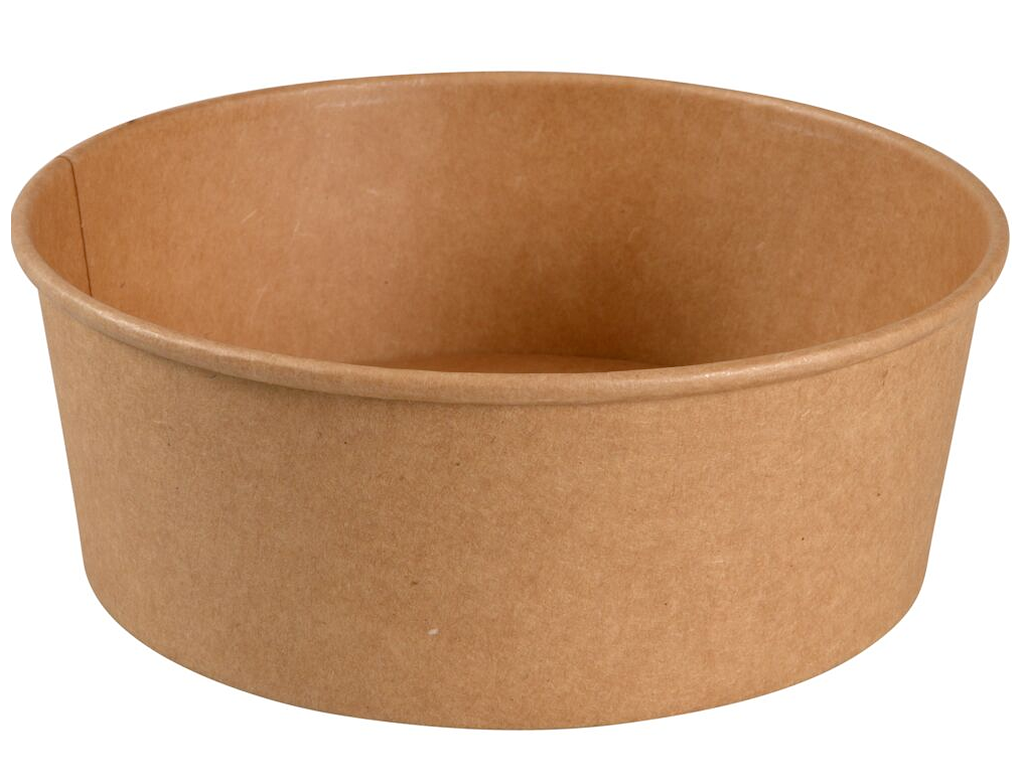 Skål 6,6 cm. Ø187 mm. 1100 ml. brun pap á 300 stk.