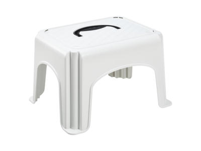 Skammel med håndtag Hvid