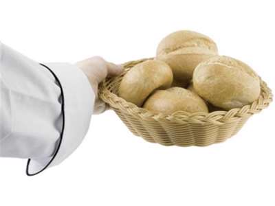 Rund rødkurv i PP-plast Ø26 cm