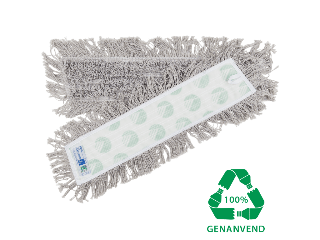 Mopgarn t/velcro m.løkker+microfiber 60cm