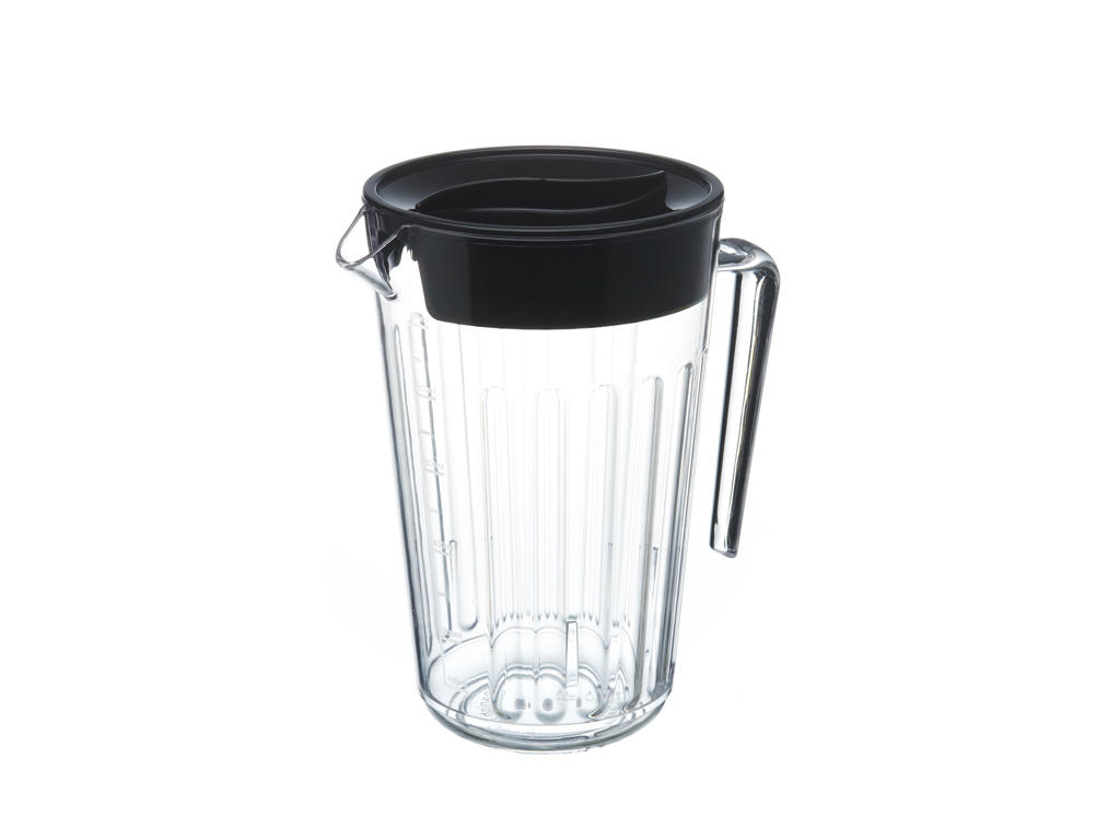 Kande, Tritan 1,0lt sort låg. Stabelbar.