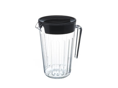 Kande, Tritan 1,0lt sort låg. Stabelbar.