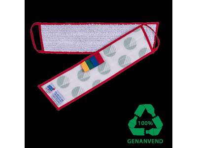 Fladmopgarn til velcro HVID 40cm