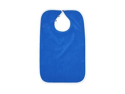 Hagesmæk frotté med vandtæt bagside BLÅ 35x51cm