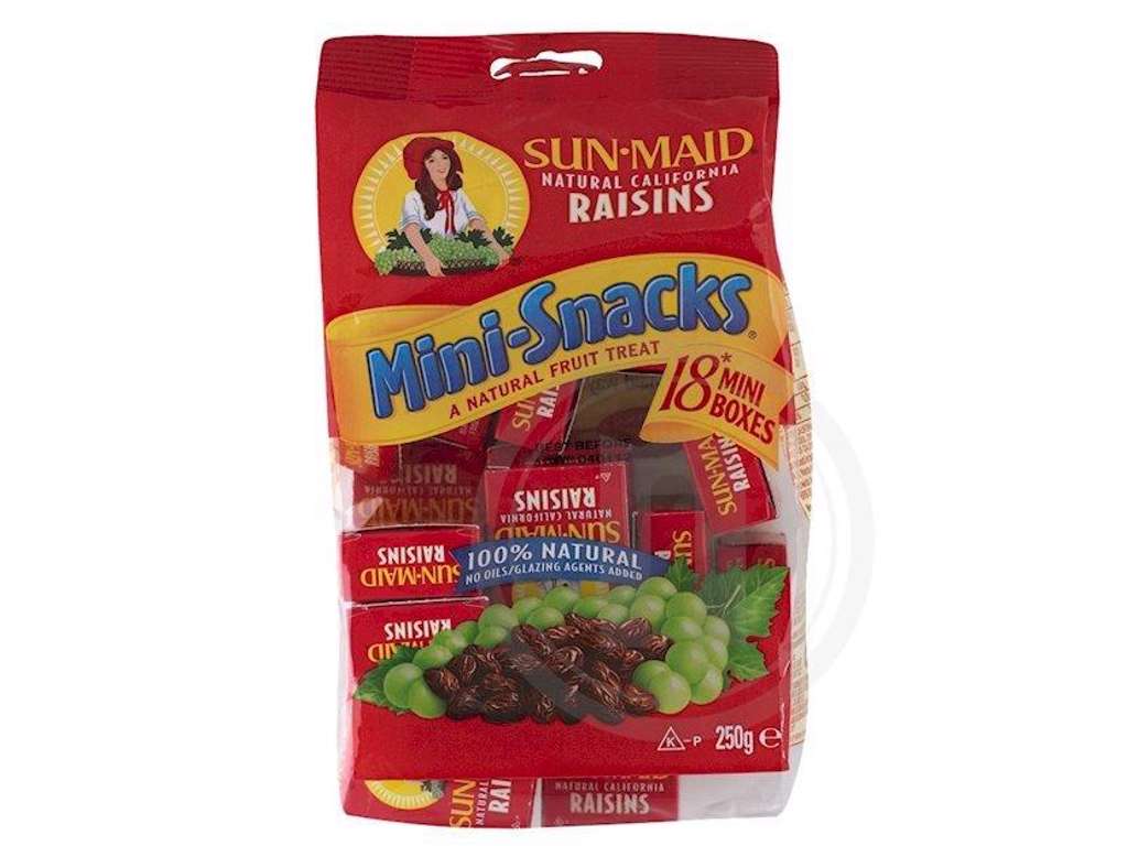 Sun Maid rosiner i små æsker   12 x 18 x 14 g
