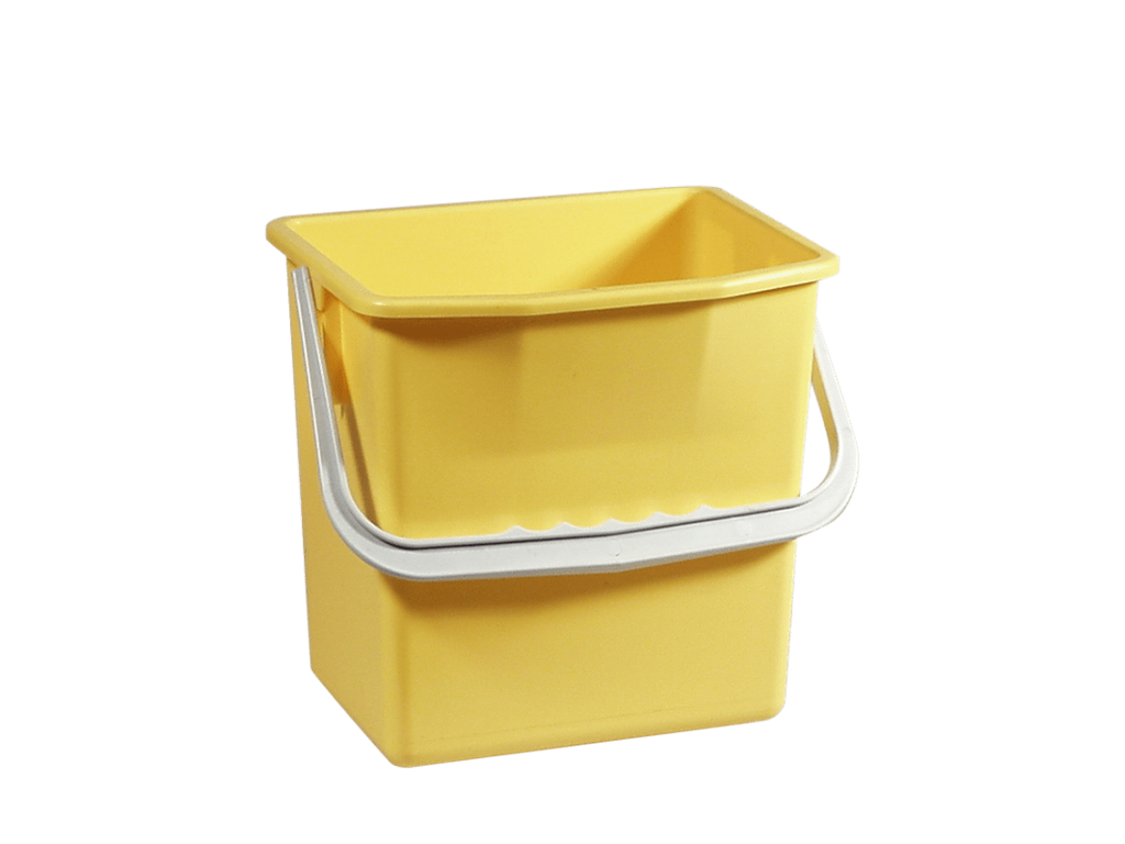 Firkantet spand GUL 6 liter