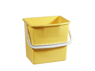 Firkantet spand GUL 6 liter