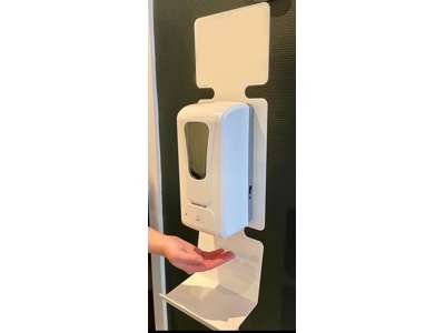 Gulvstander med infotavle HVID