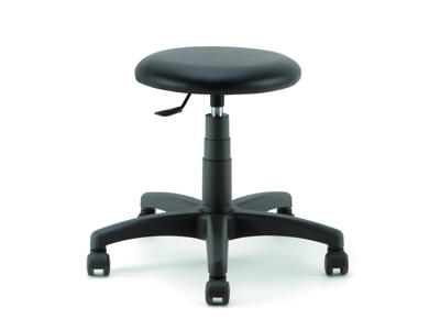 Taburet på hjul SORT