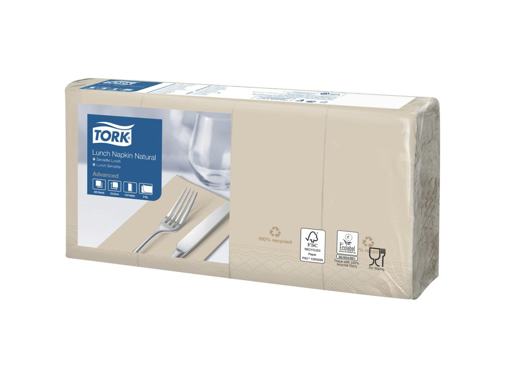 Serviet 33x33 cm, genanvendt papir á 2000 stk.