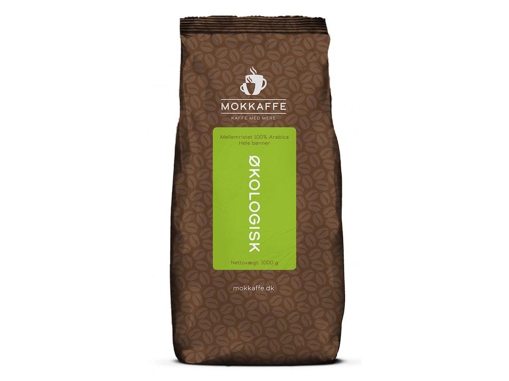Kaffe Mokkaffe økologisk 6x1kg Helbønne 100%Arabica