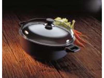 Non-stick gryde med låg 9 liter