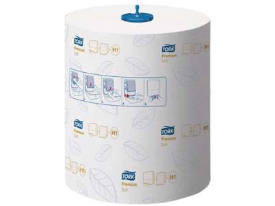Tork Matic® Håndklæderulle, H1-system, 2-lags, 6 x 100 m, Premium Soft, QuickDry™, hvid
