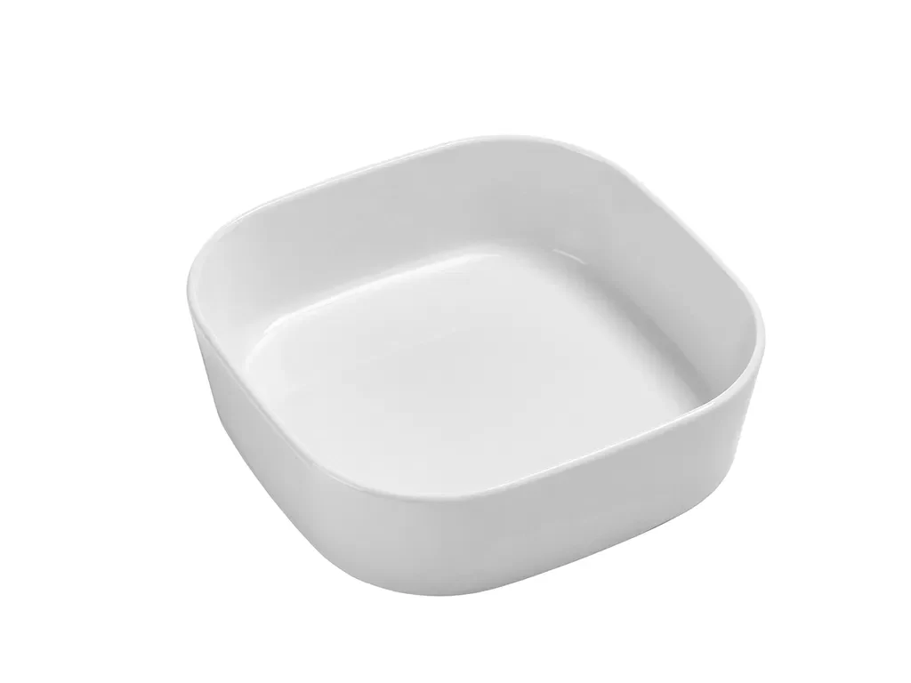 Gratinfad 24x24x7 cm. HVID Porcelæn
