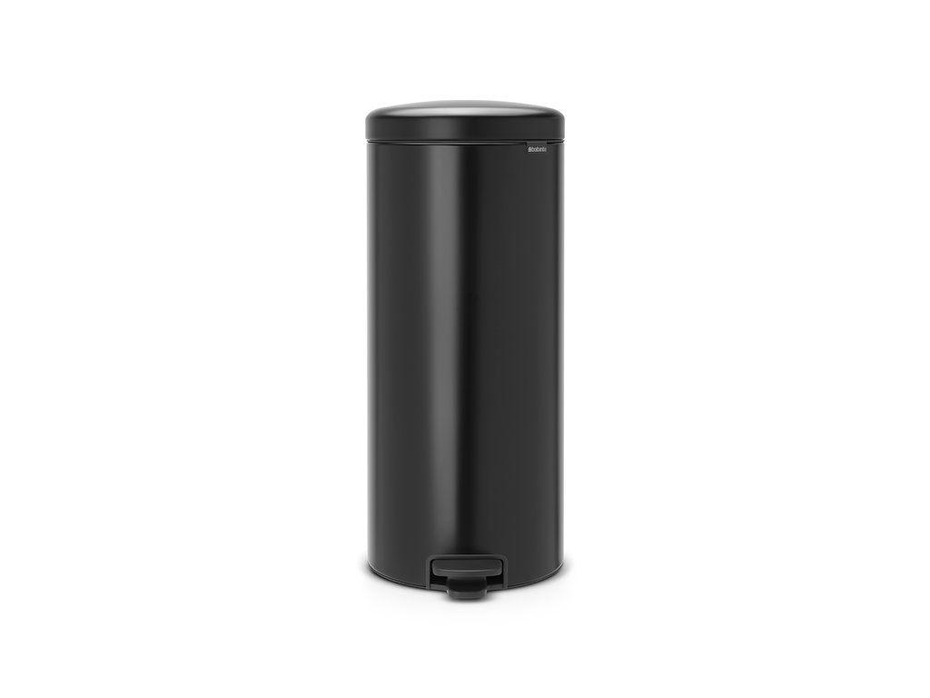 Pedalspand, 30 liter, 67,9 x 29,3 x 38 cm, soft close-låg, plast inderspand, mat sort – Brabantia NewIcon