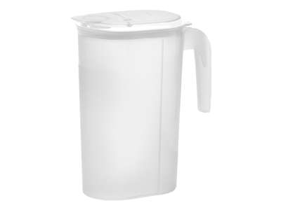 Kande oval frosted 1,5lt.m.hvidt låg