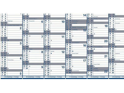 Mayland kalender A3 dob halvår