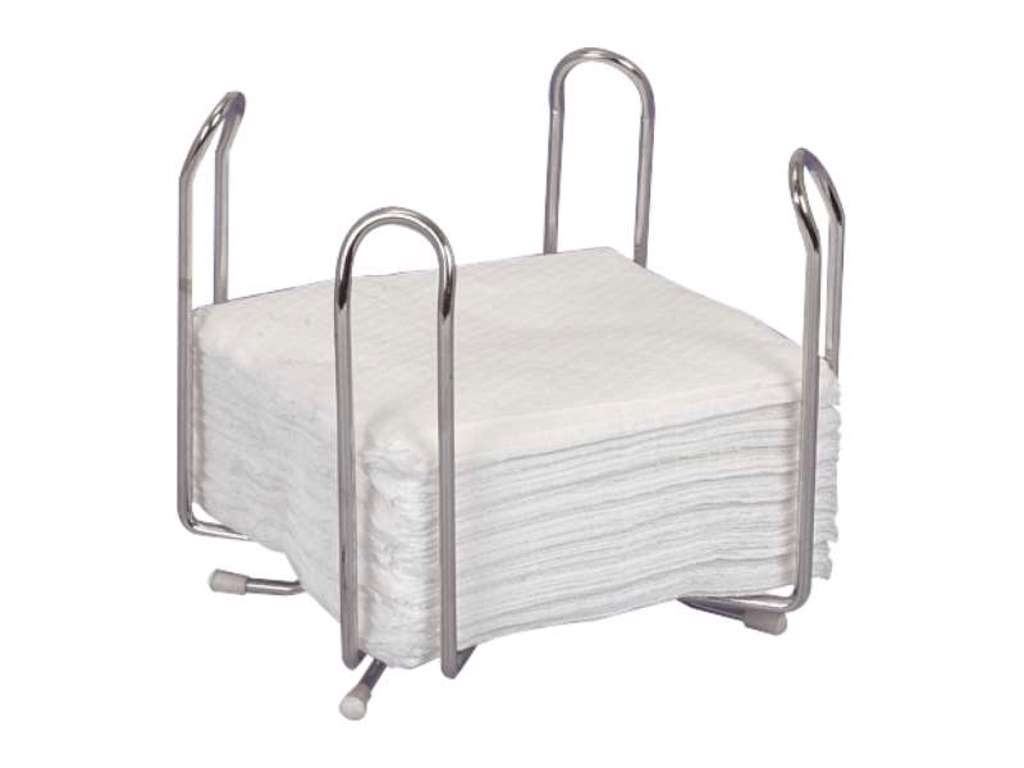 Servietholder, stål 13 x 13 cm lille