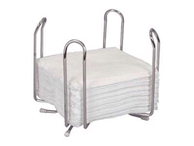 Servietholder, stål 13 x 13 cm lille