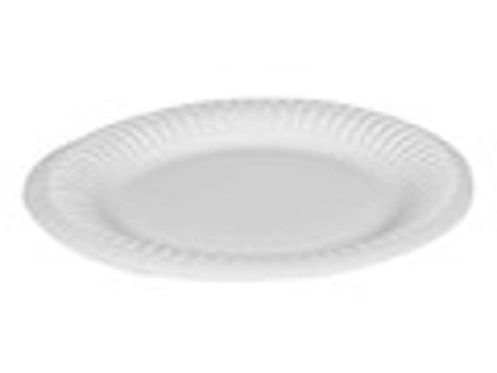 Flad paptallerken ubehandlet 15 cm á 200 stk.