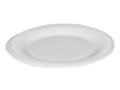 Flad paptallerken ubehandlet 15 cm á 200 stk.