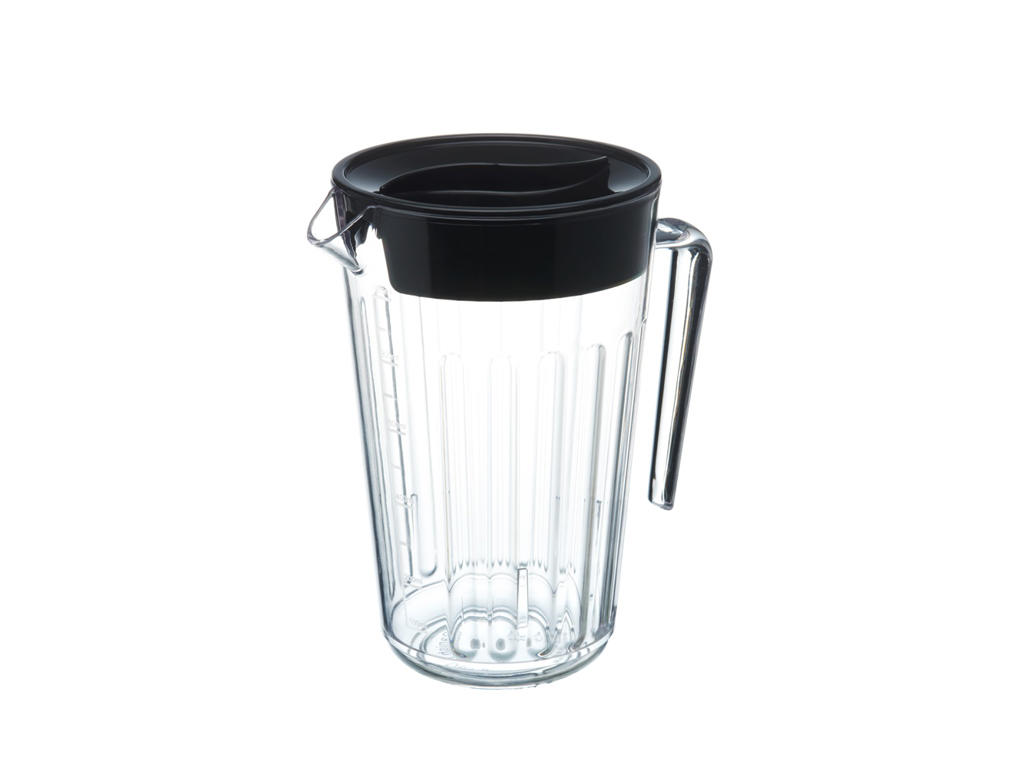 Kande, Tritan 0,5lt sort låg. Stabelbar.