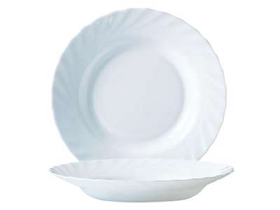 Arcopal dyb tallerken med bølgemøster 22,5 cm á 6 stk.