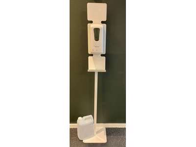 Gulvstander med infotavle HVID