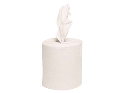 Håndklæderulle hvid genbrug midi 1-lags á 6 ruller uden hylse