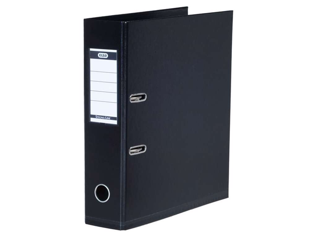 Brevordner A4 8cm SORT Elba