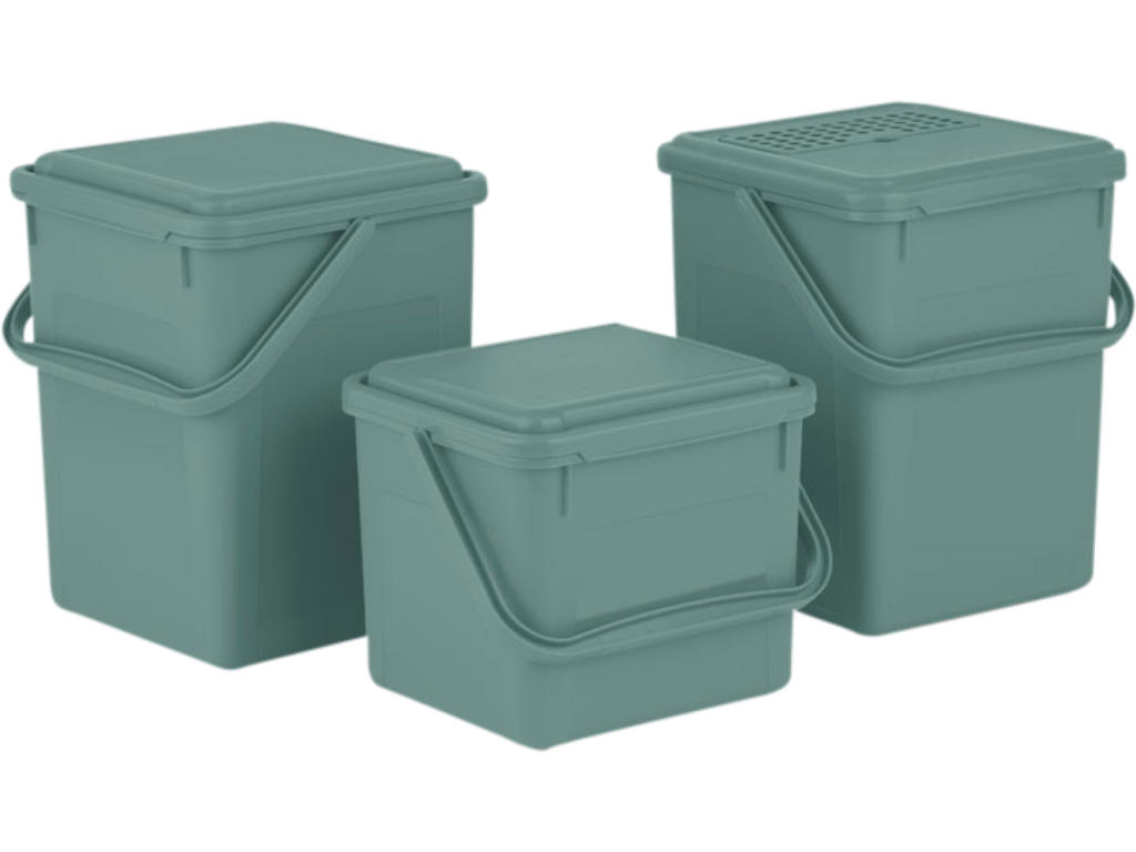 Bio affaldsspand m.låg 9 lt Grøn