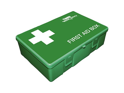 Førstehjælpskasse med indhold