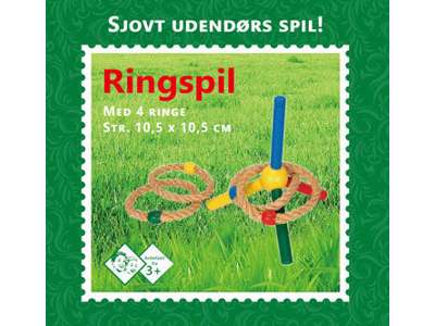 Ringspil træ med 4 ringe